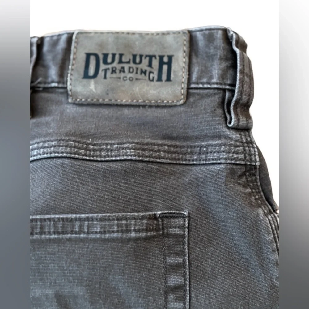 Duluth Flex Fire Hose mushroom color strght lg cottn blnd mens jeans SZ 40x34